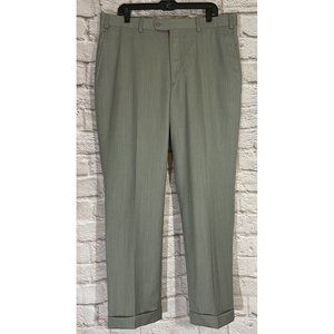 Aristo Eighteen Stirling Platinum‎ Solid Gray Wool Dress Pants 38 (39X32) 9375